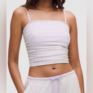 Lululemon Athletica Seersucker Check Strappy Tank Top - NWT!